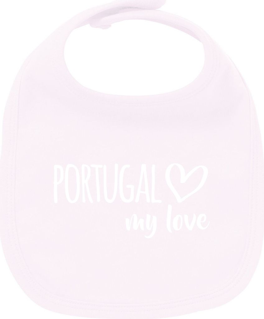 Huuraa Unisex Babylatz Portugal my love Geschenk Babypink Baumwolle Portugal Mitbringsel