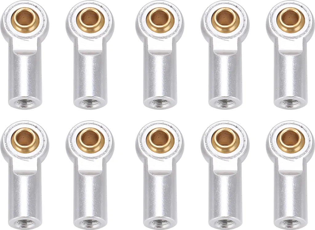 10 Pezzi Link Rod End M3 per RC Crawler | Supporto Testa Sfera Argento