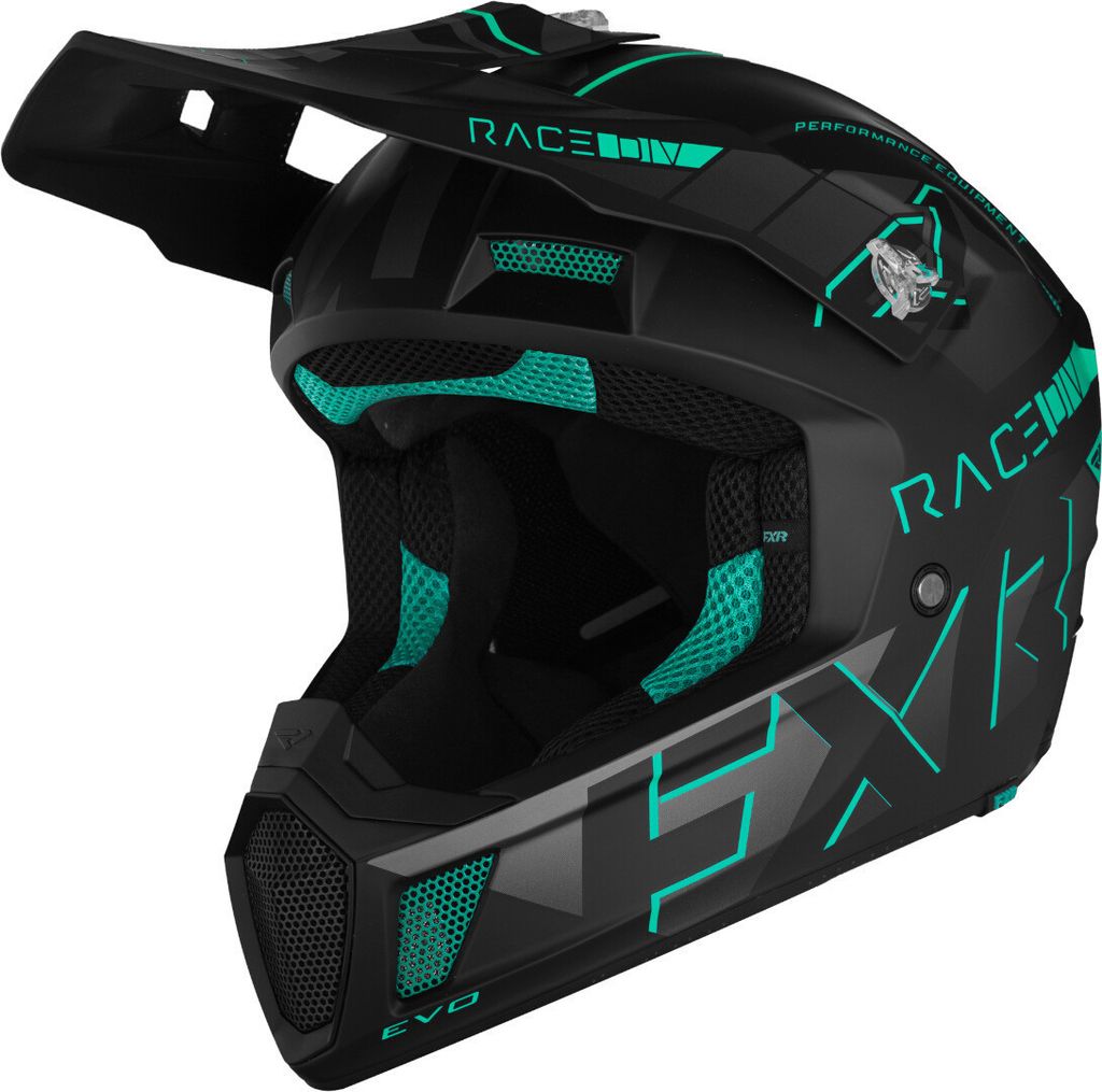 FXR Clutch Evo 2023 Snowmobil Helm, schwarz/grün, XS (53/54)
