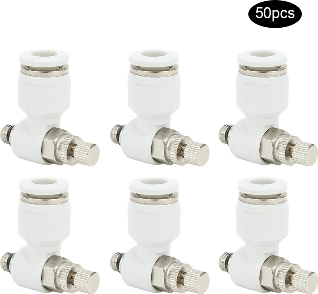 Raccord pneumatique SL6-M5 blanc réglable haute résistance x50