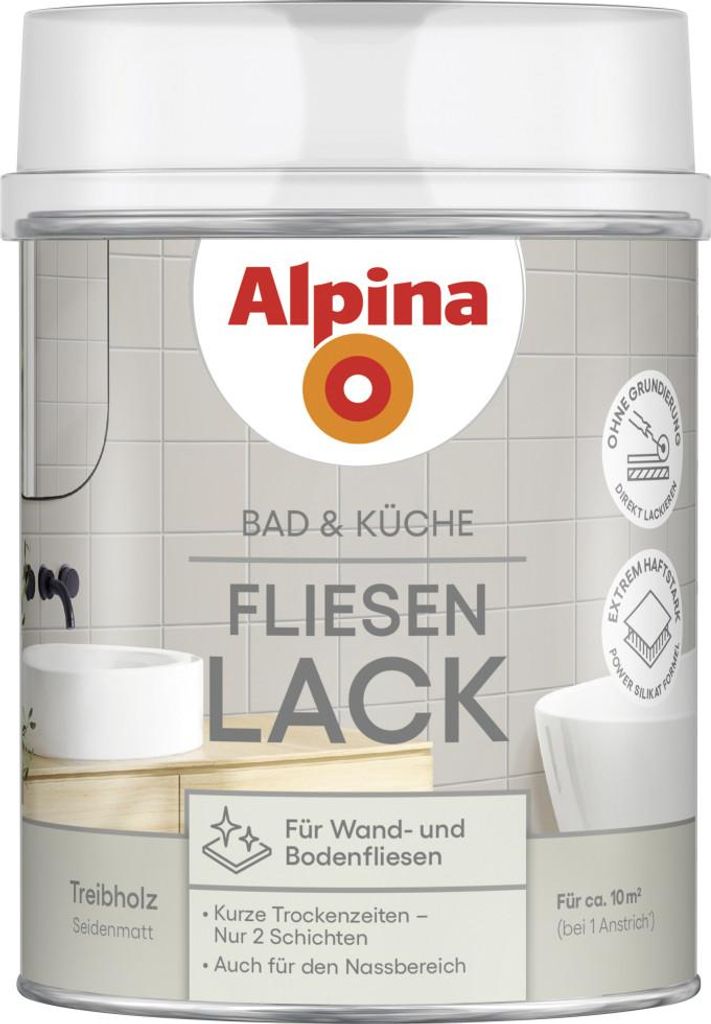Alpina Fliesenlack Bad & Küche 2K treibholz 750 ml Produktbild 
