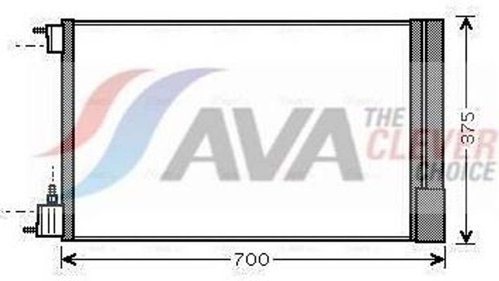 Kondensator, Klimaanlage AVA COOLING OLA5478D