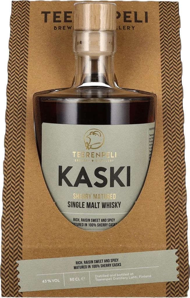 Teerenpeli KASKI Distiller's Choice Single Malt Whisky 100% Sherry Cask 43% Vol. 0,5l in Geschenkbox