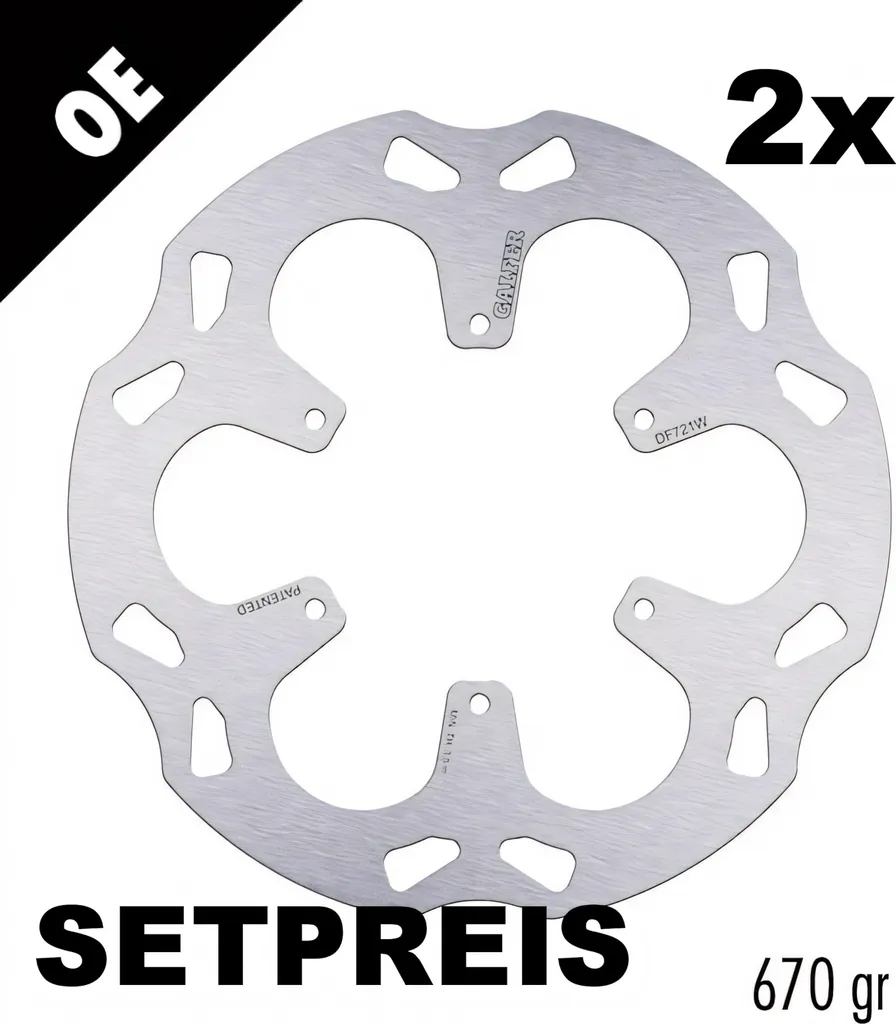 Paire de Disques de Frein Avant 260mm Galfer Wave Piaggio MP3 500 530