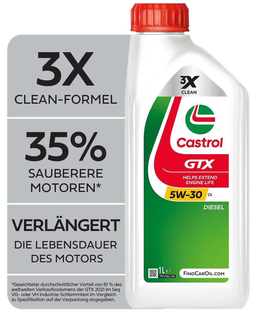 Castrol GTX 5W-30 C4 Motoröl, 1L Produktbild 