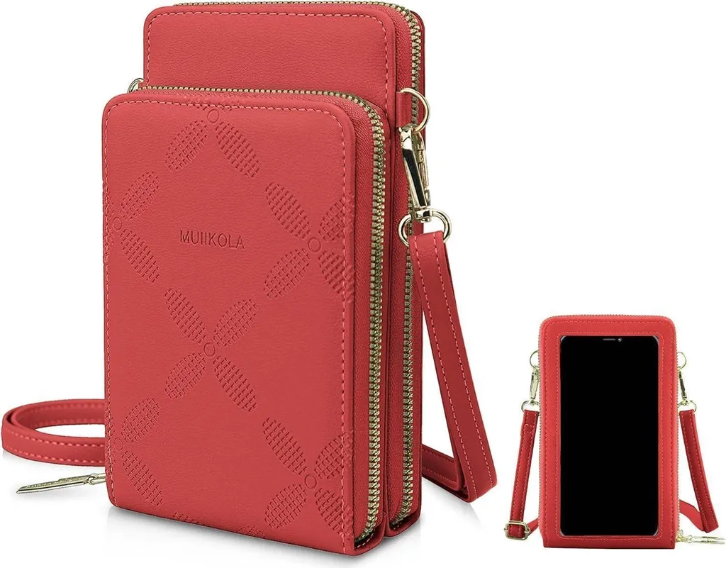 Sac à bandoulière femme avec compartiment téléphone iPhone et Samsung