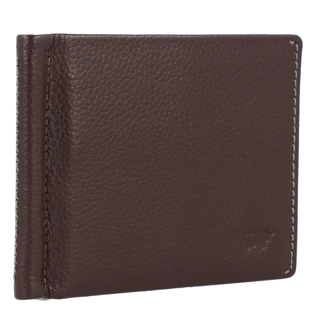 Braun Büffel Prato Portafoglio Fermasoldi RFID Pelle Marrone 8CS Dollarclip - 5