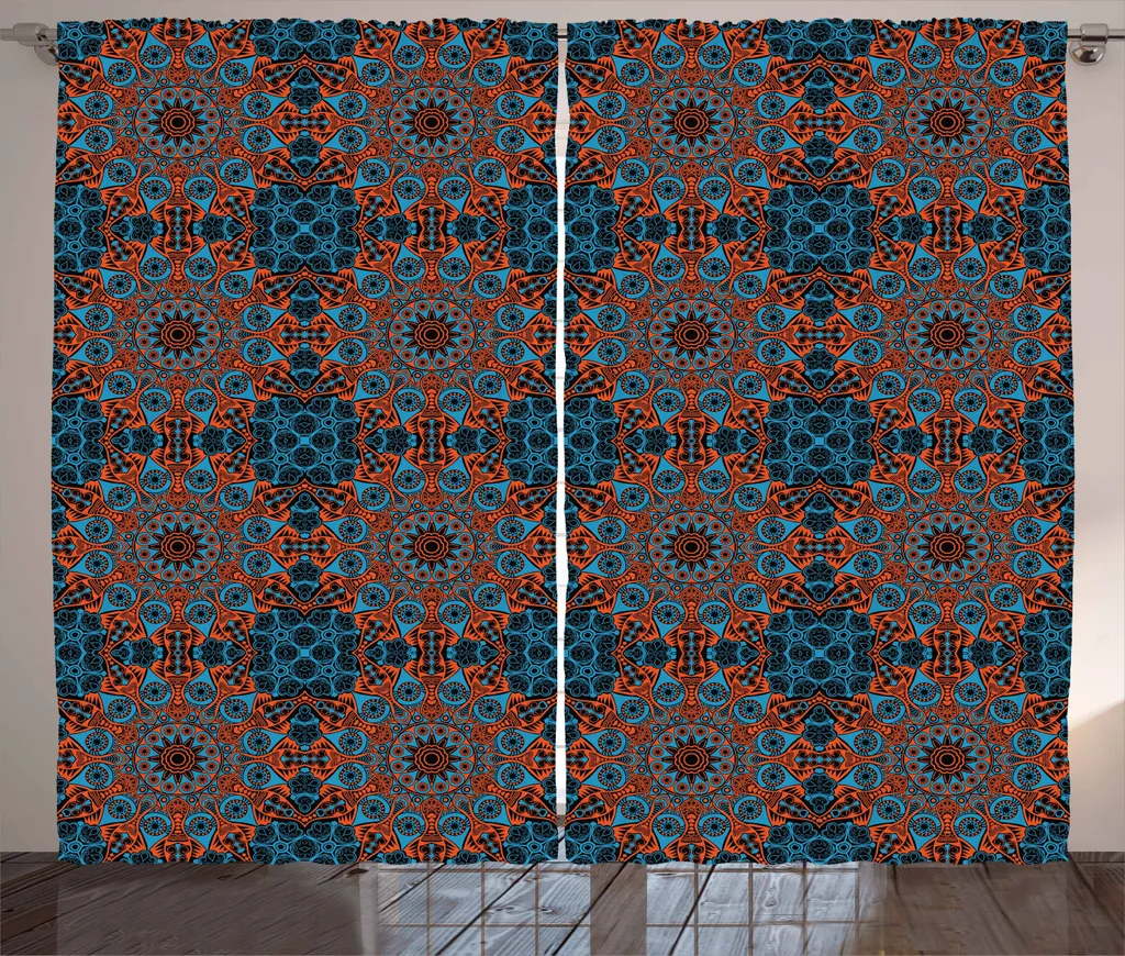 Tenda ABAKUHAUS Mandala 280x225 Rosso Cinabro - Stile Urban Boho