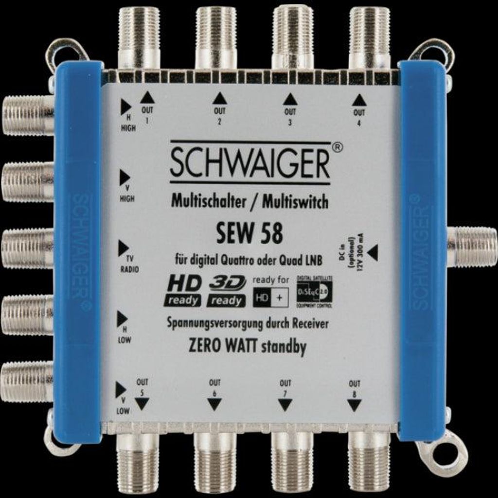 Schwaiger SAT-Multischalter 5x8 eco passiv, ohne Stroman. Image du produit 