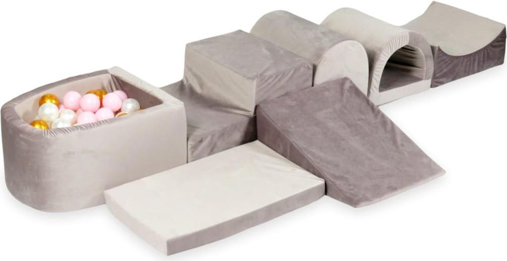 Największy piankowy plac zabaw z basenem micro Velvet lila Zdjęcie produktu 