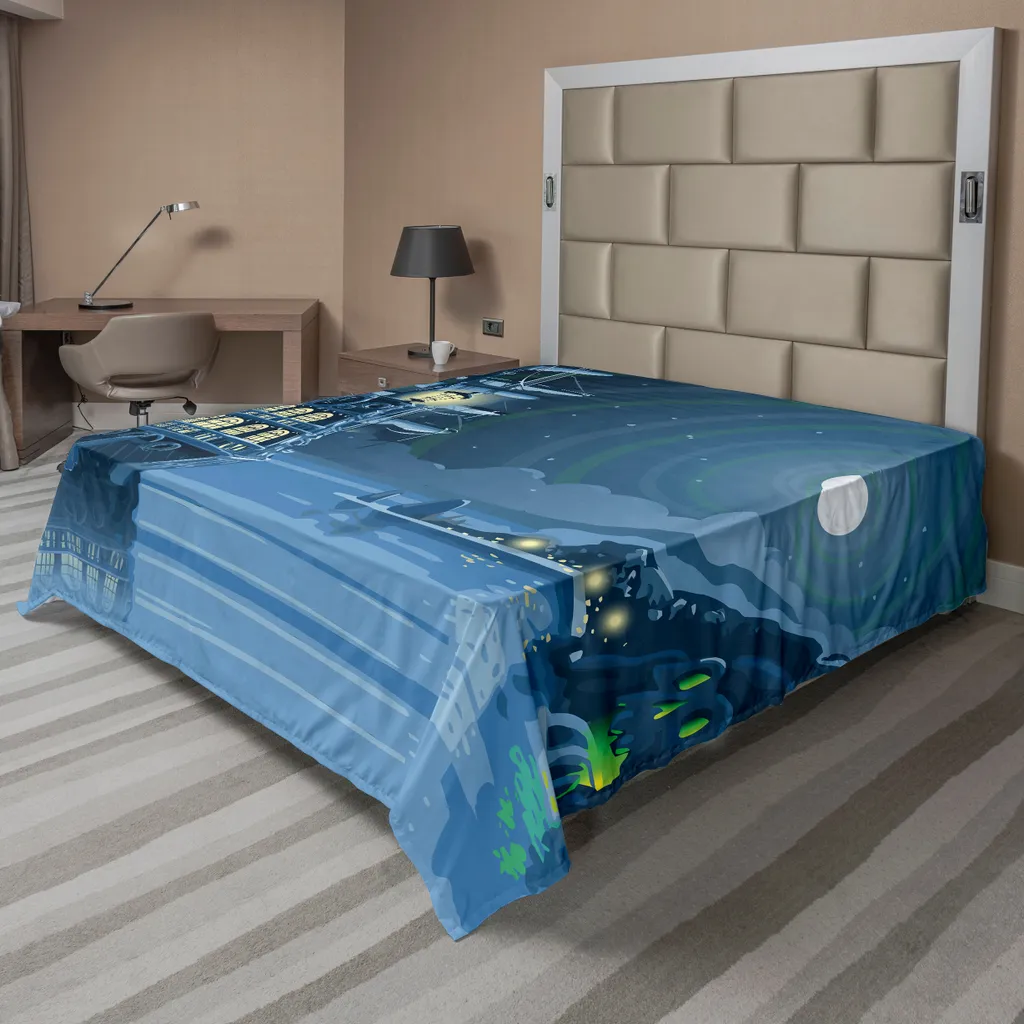 Lenzuolo Sopra Pirata 266x260 cm - Abakuhaus Blu Isola Avventure