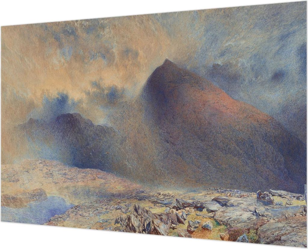 Wandtapete - Dekorative Tapete für Wohnzimmer - Tapetenfolie für Wanddekoration - 152x104 cm - Berglandschaft