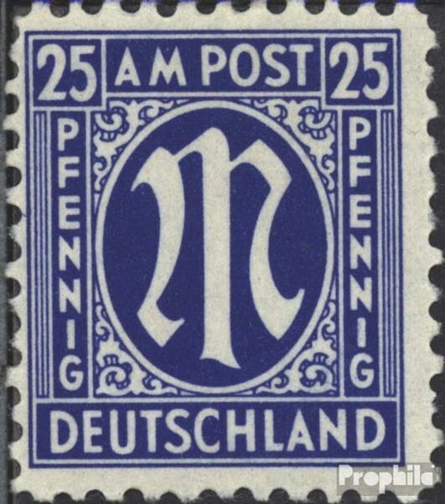 Briefmarken Bizone (Alliierte Besetzung) 1945 Mi 28 gestempelt AM-Post