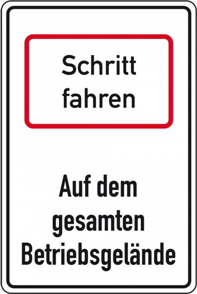 Schild I Hinweisschild Schritt fahren - Betriebsgelände, Aluminium RA0, refle...