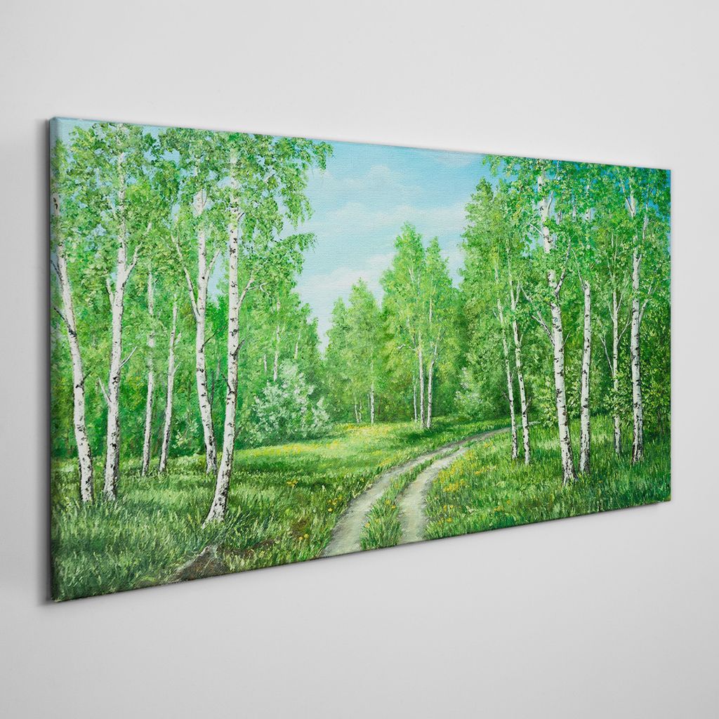 Leinwanddruck Bild Waldweg Natur 100x50 cm