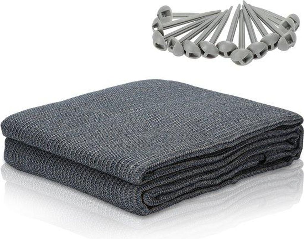 Campingtapijt Antraciet 250 x 250CM HDPE