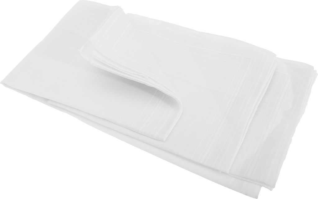 Herren Taschentücher, weiß, 5 Stück HAND102 (5 Stück) (Weiß)