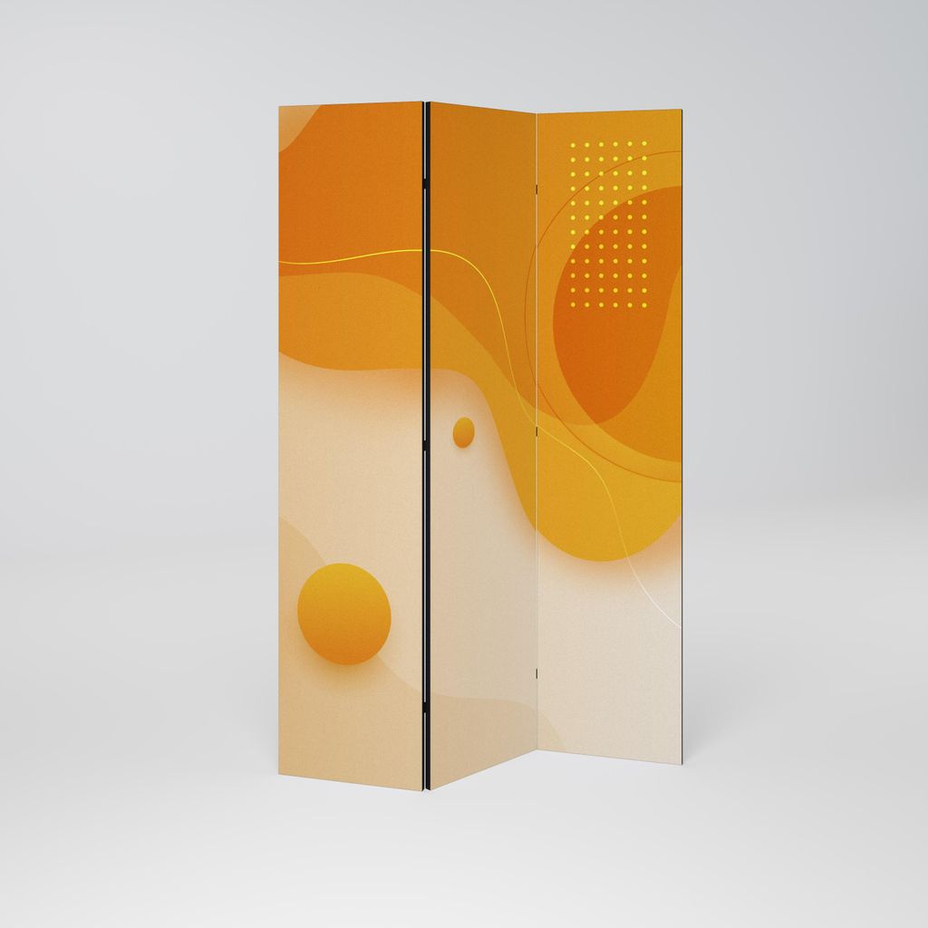 SpaceRebels Paravent Raumteiler - 3-teilig Raumtrenner, Druck 1-Seite - Raumtrenner - Trennwand Wohnung - Room Divider - Spanische Wand Deko Modern...