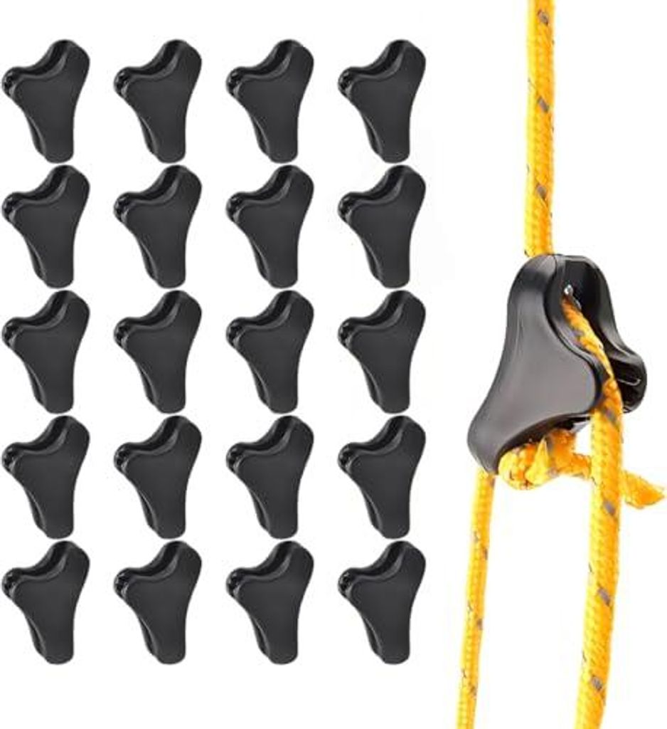 20-teiliges Pcs Seilspanner Camping Zelt Spannschnur Einsteller Camping Von Ausrüstung Für Camping, Wandern, Rucksackreisen, Ultraleichte Zelther...