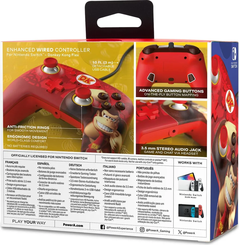 Manette Nintendo Switch PowerA avec boutons programmables Donkey Kong - 11