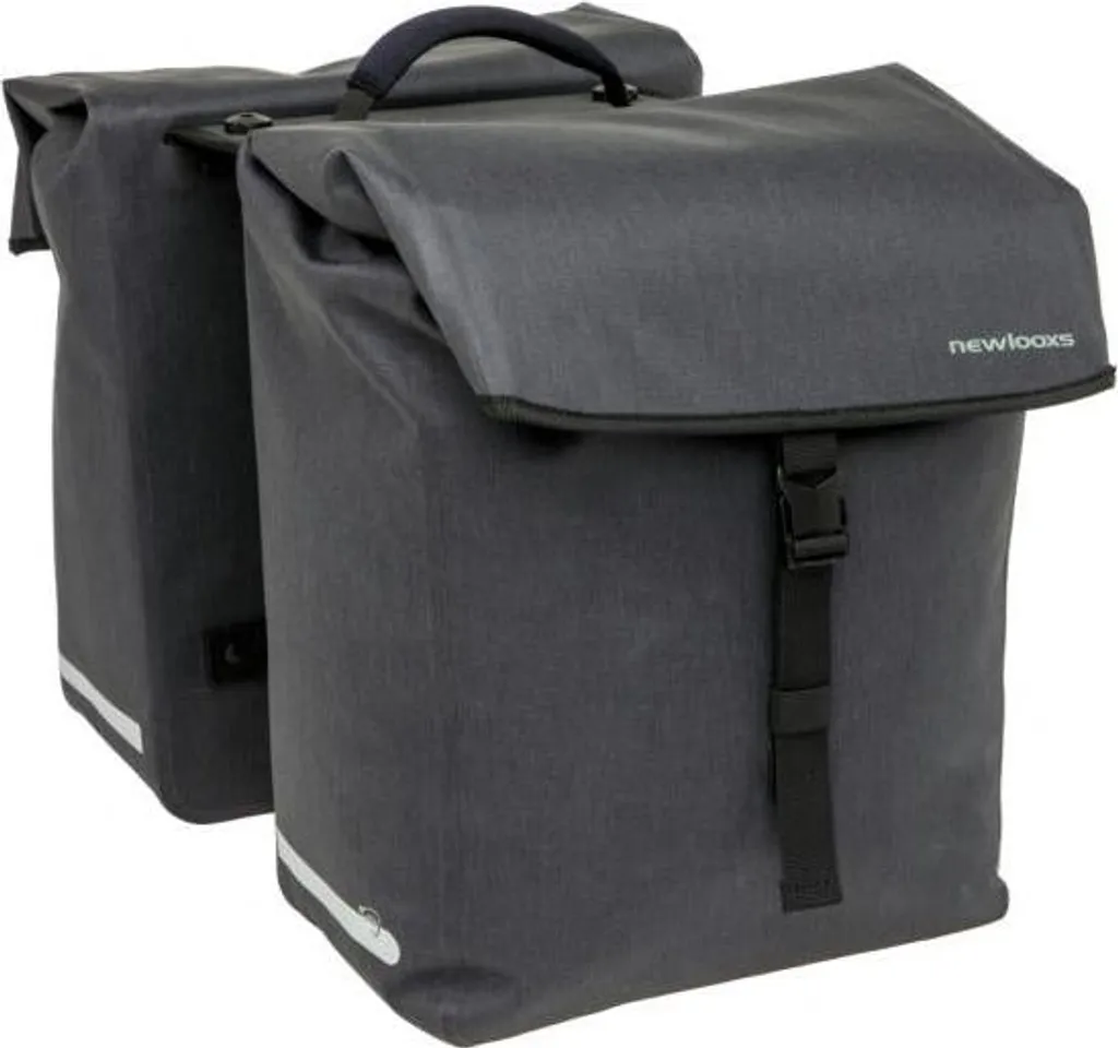 Double sacoche vélo étanche 38L Anthracite : Looxs Hamar contre la pluie