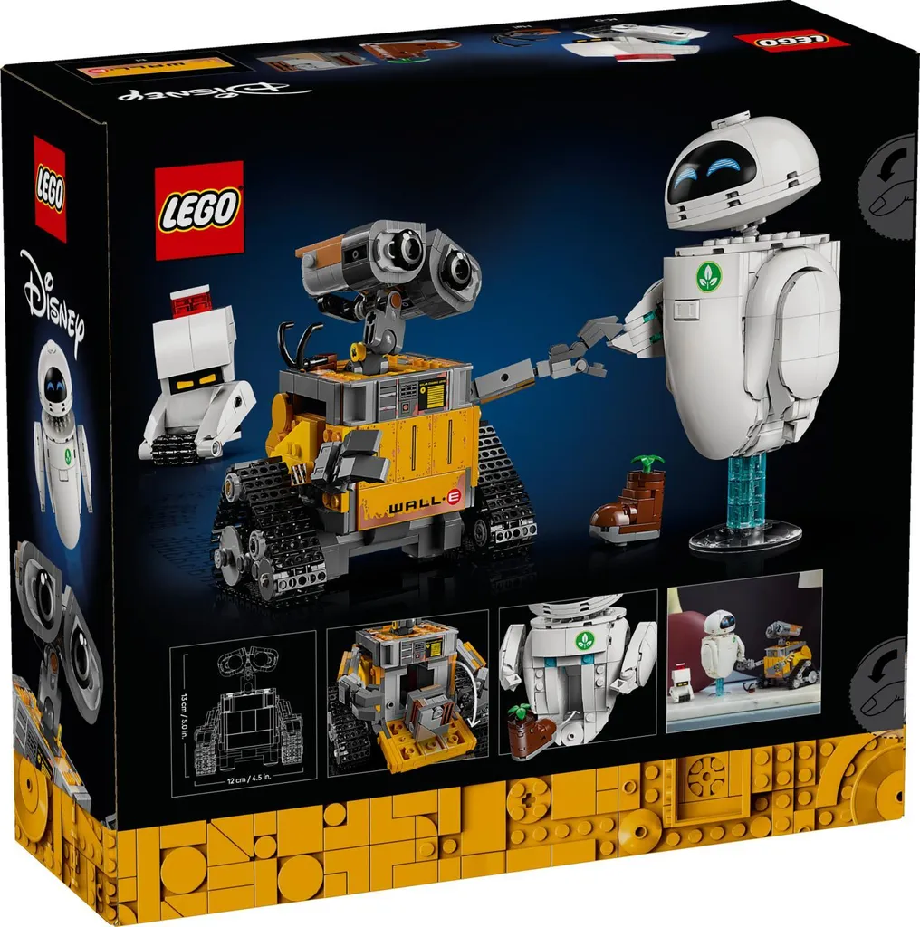 LEGO 43279 Wall-E et Eve Articulés : Set de Construction Disney Détaillé