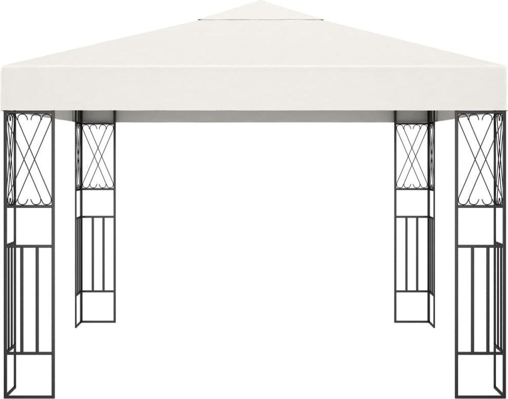 vidaXL Pavillon 3×3 m Creme Stoff