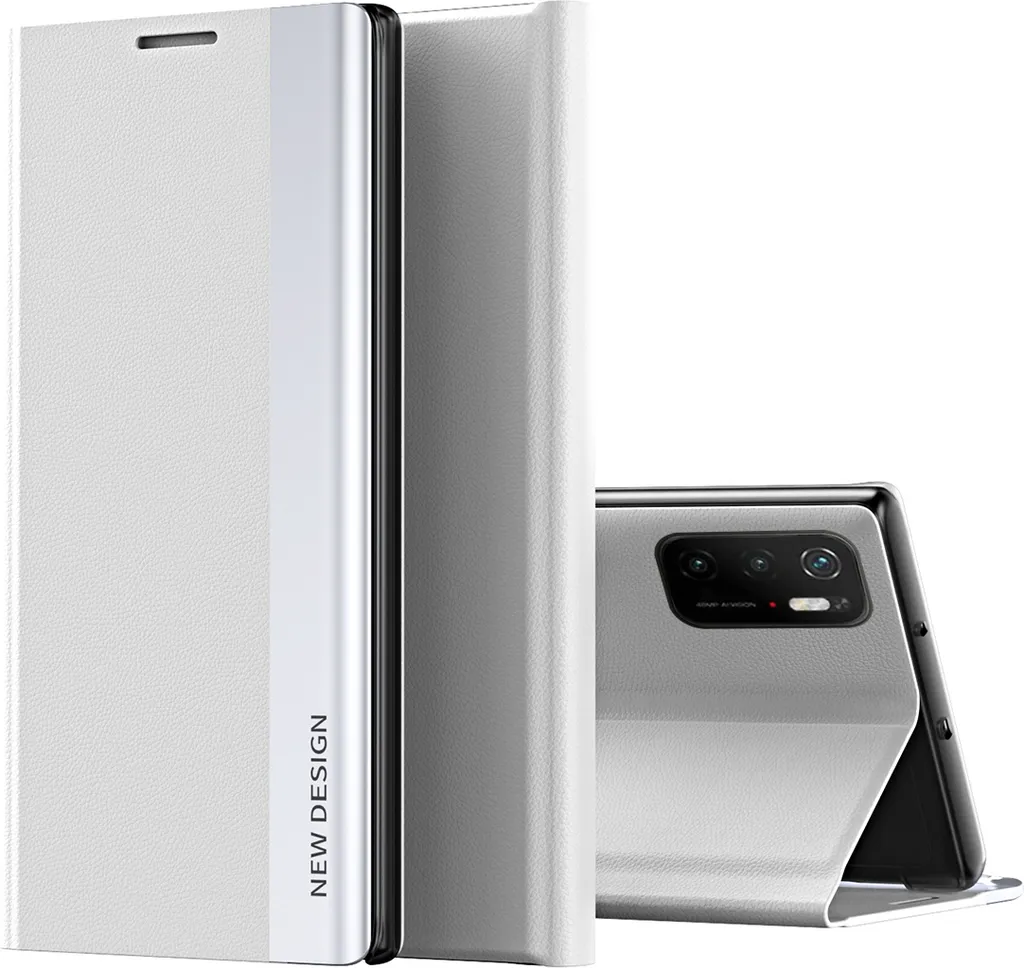 Custodia Luxury Xiaomi Poco M3 Pro 5G Bianco | Flip Cover in Pelle Sintetica