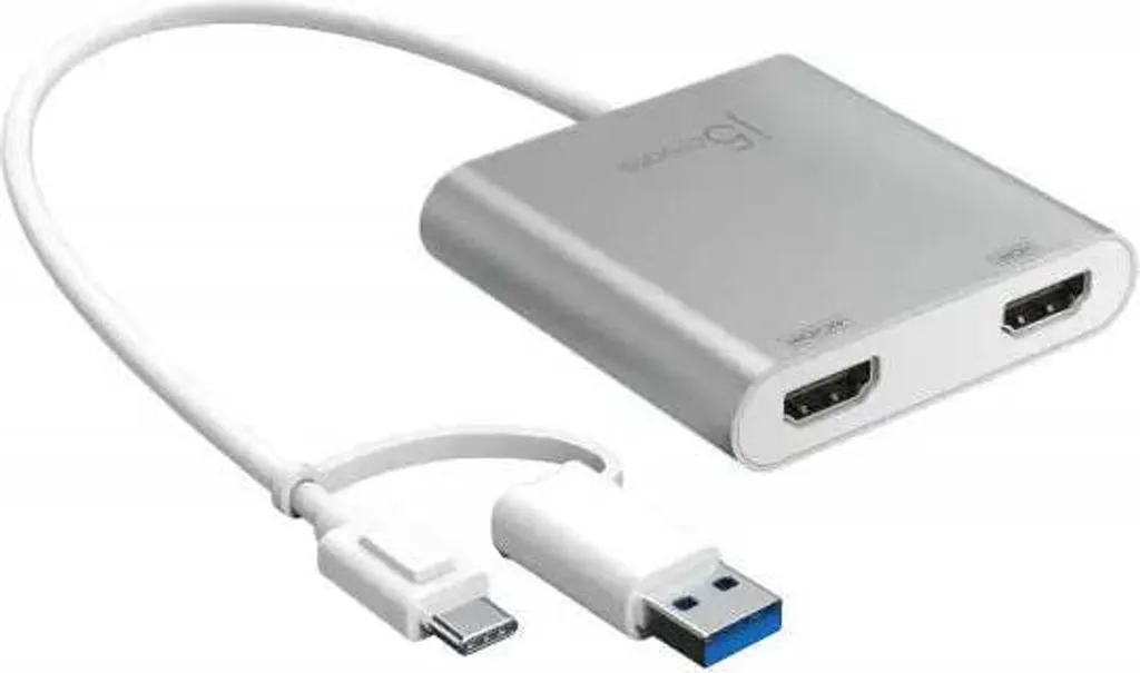 Adaptateur j5create JCA365 USB-C vers Double HDMI 4K pour 2 Moniteurs