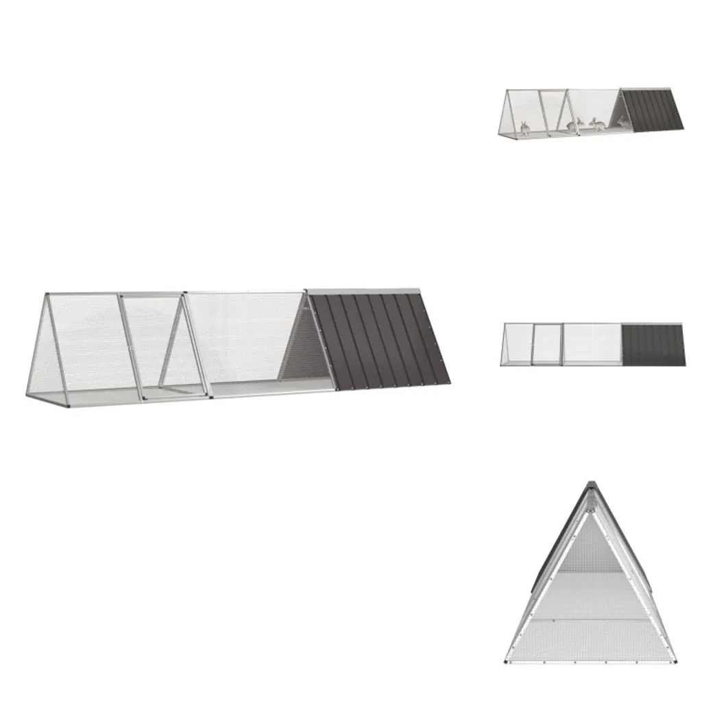 Clôture et enclos pour petits animaux vidaXL en acier 302x80 cm