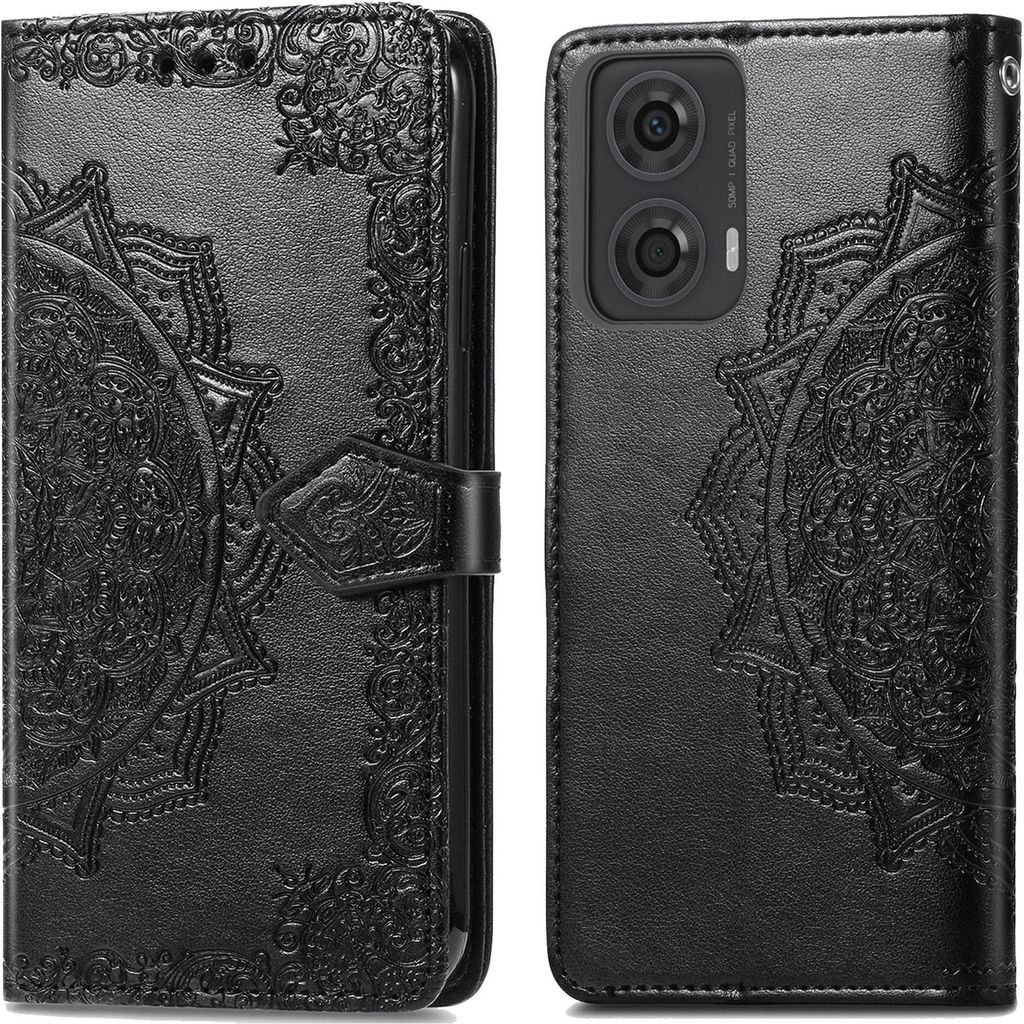 imoshion Mandala Klapphülle Motorola Moto G04 / G24 - Schwarz