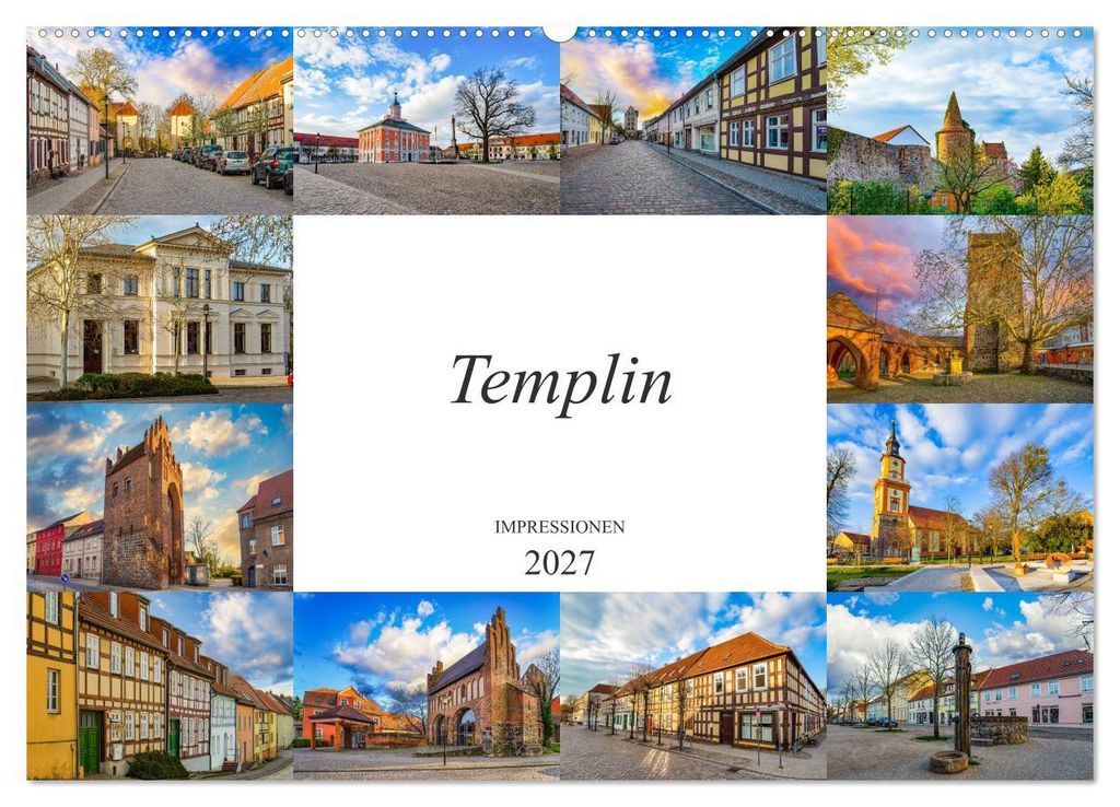 Templin Impressionen (Wandkalender 2027 DIN A2 quer), CALVENDO Monatskalender
