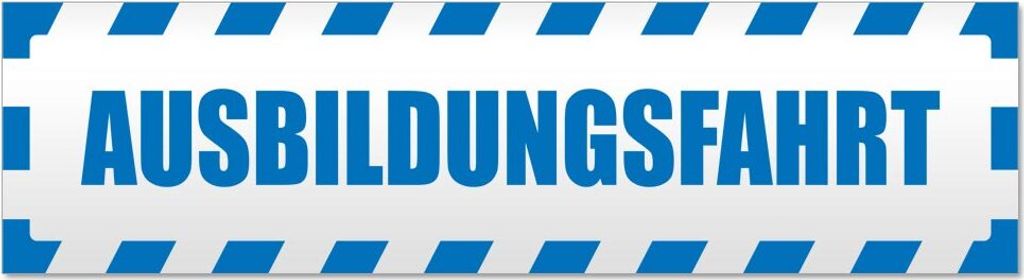 Ausbildungsfahrt gestreift Magnetschild Schild magnetisch