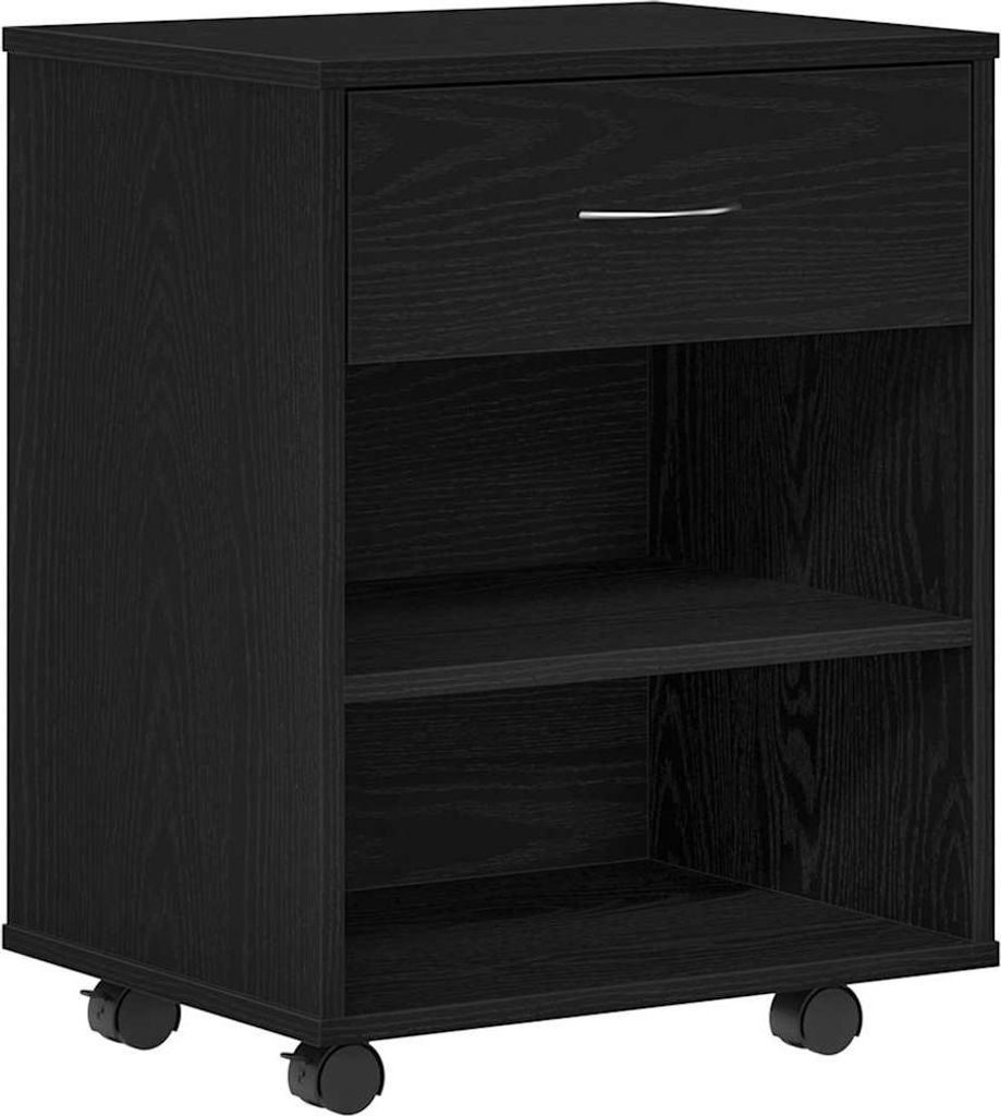 Aufbewahrungsschrank Schwarz Eichen-Optik 46 x 36 x 59 cm
