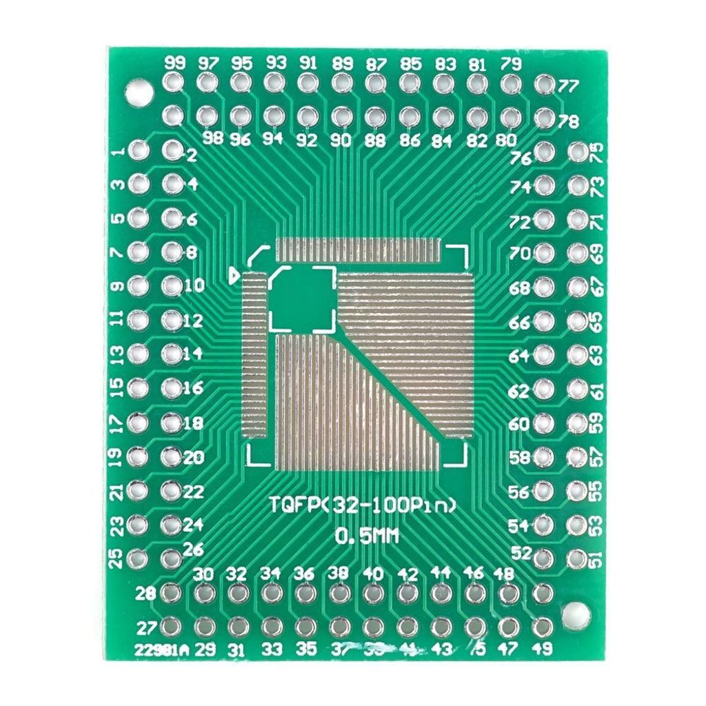 SMD Breakout Adapter für TQFP 32 44 64 80 100, 0,50mm / 0,80mm