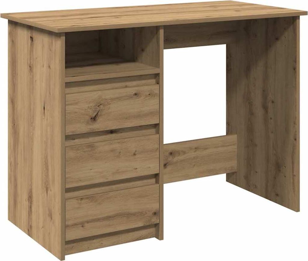 vidaXL Artisan dubový stôl 102x50x75 cm materiál na báze Obrázok produktu 