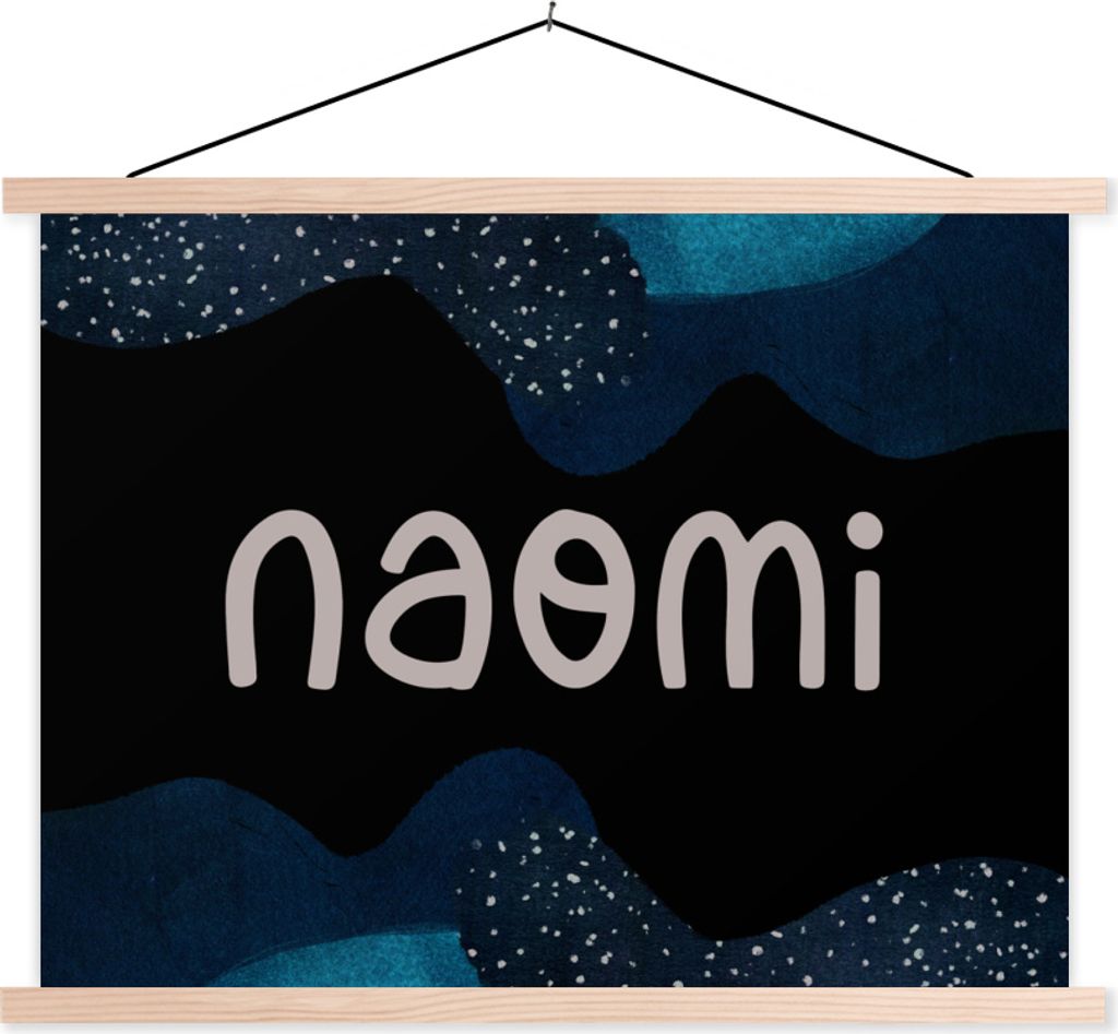 MuchoWow Textilposter Naomi - Pastell - Mädchen 120x90 cm mit holzfarbenen Rahmen - Magnetisch