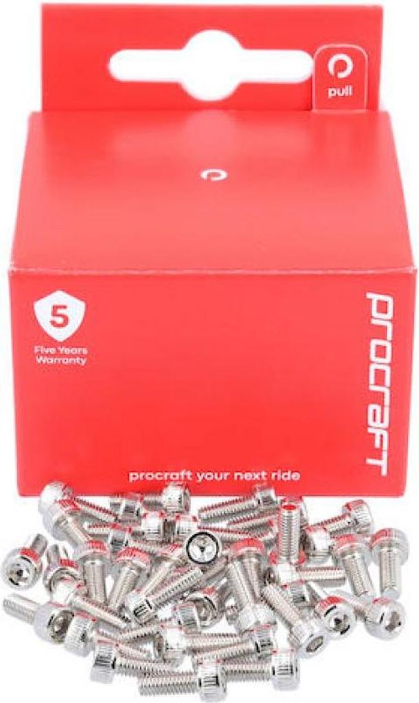 Procraft Pin Kit Flat Grip Advanced 40 Stück Silber - sicheres Pedal-Upgrade