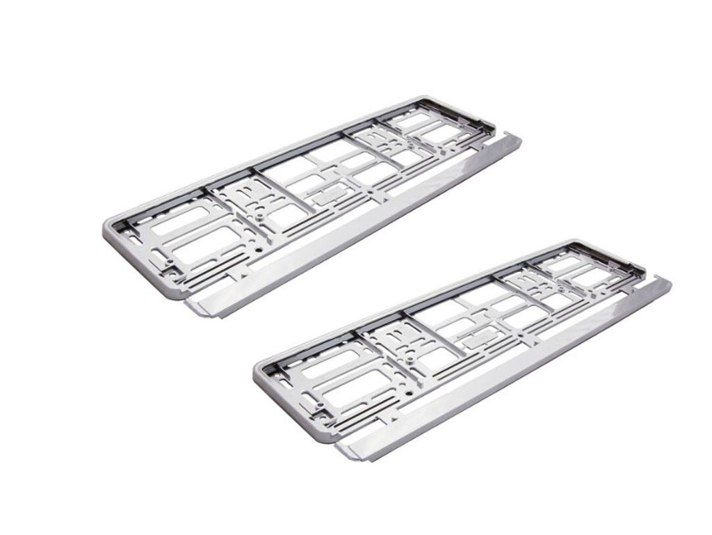 2 X Chrom Auto PKW LKW Kennzeichenhalter Nummernschildhalter