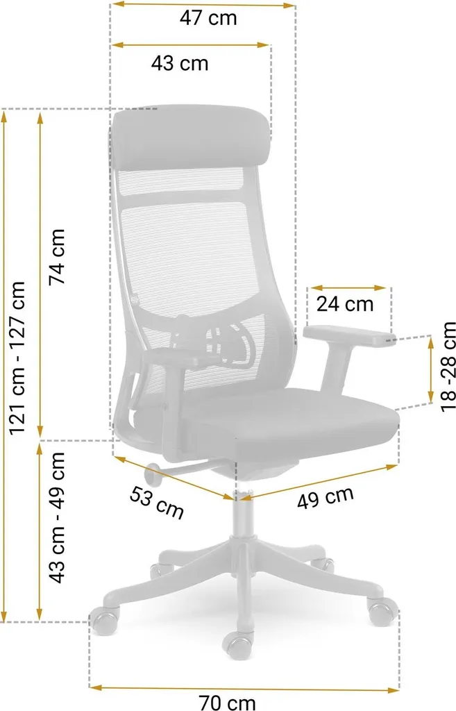 Fauteuil de bureau ergonomique noir Sofotel Brema en micro-maille - 9