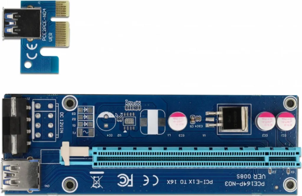 Adaptateur Riser PCI Express x1 vers x16 avec Câble de Liaison 60cm