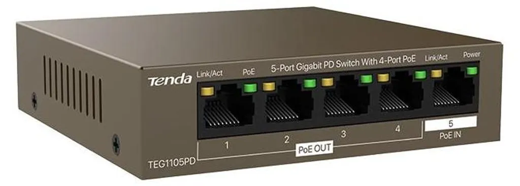 Tenda TEG1105PD Switch Gigabit PoE : Solution pour Zone sans Prise Murale - 2