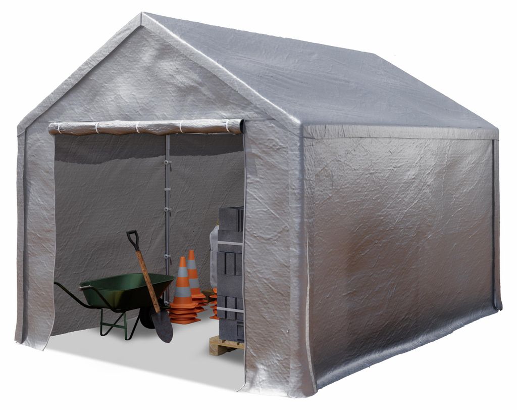 TOOLPORT Lagerzelt 3x4 m Zelthalle Unterstand Zeltgarage PE Produktbild 