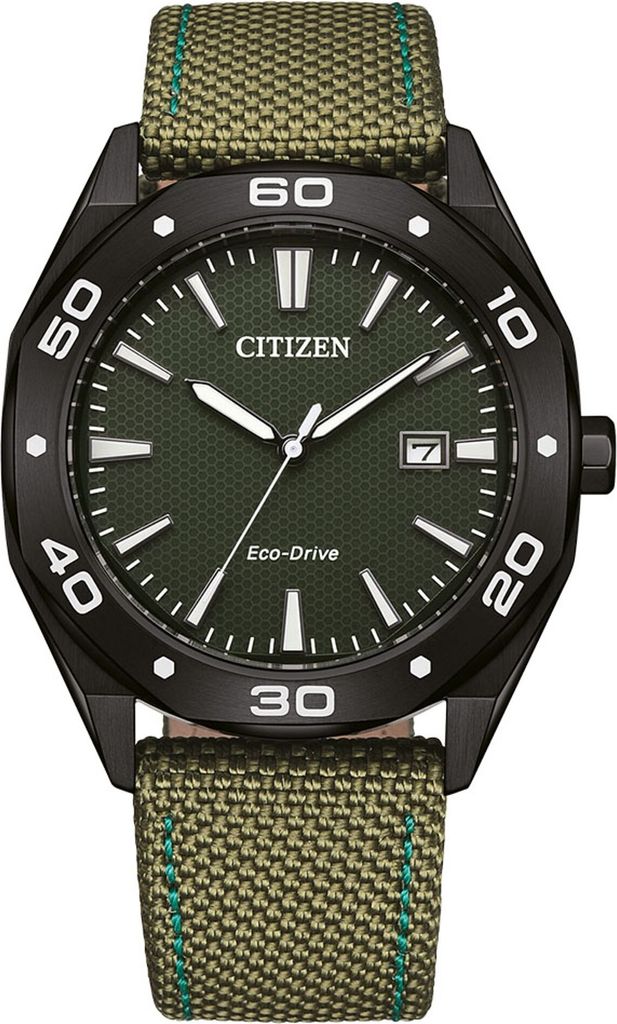 Citizen BM7635-01X Herrenuhr Eco-Drive Solar Khaki/Schwarz