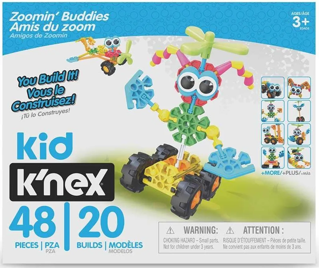 Jeu de construction éducatif K'nex Zoomin Buddies avec 48 pièces colorées