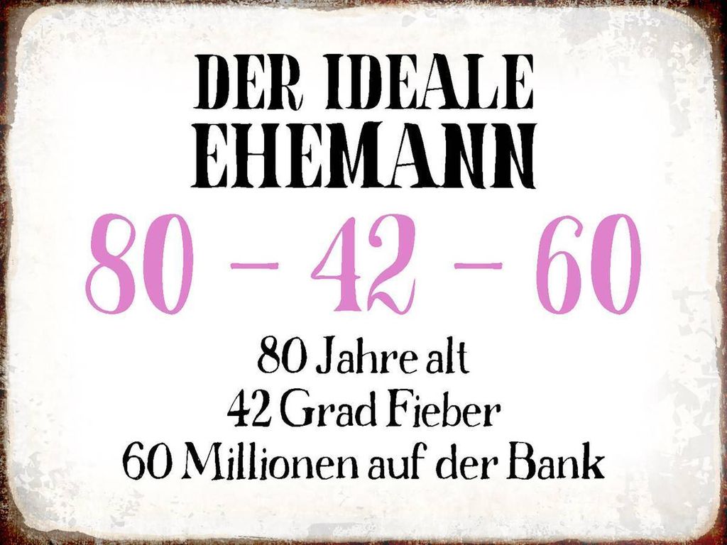 vianmo Holzschild 30x40 cm der idealer Ehemann 80-42-60