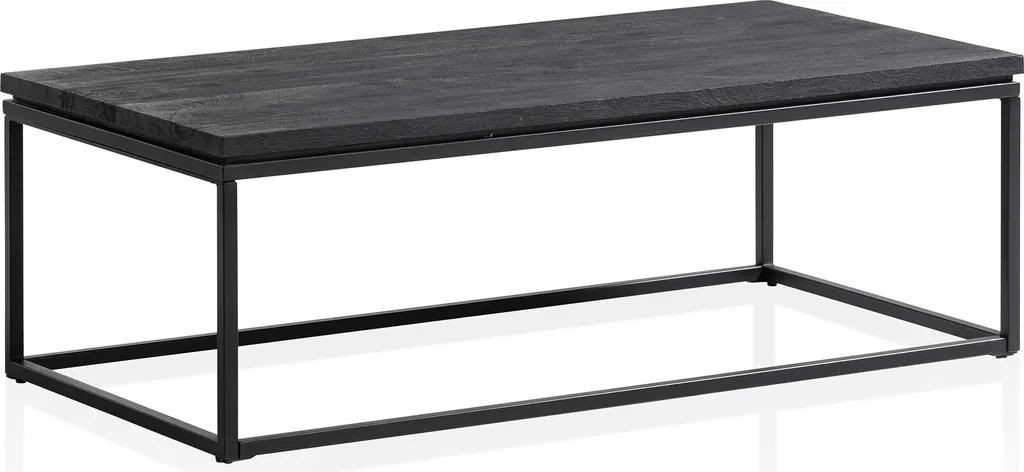 Table basse robuste en bois massif pour un salon ordonné et élégant