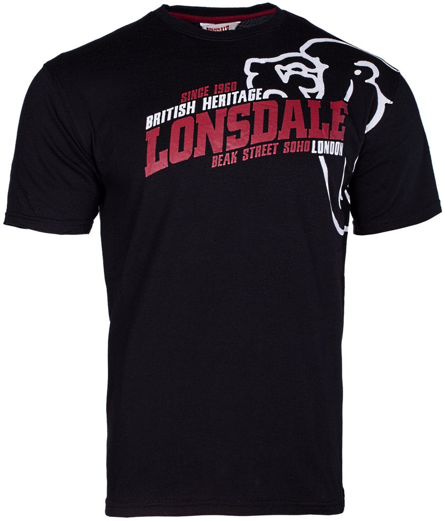 Lonsdale London Herren Regular Fit T-Shirt Logo Rot UVP 16,90 Freizeit Sport 