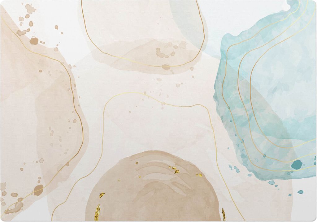 Abstrakte Wellen – Bodenschutzmatte – Rutschfest – Schutzmatte für Büro – Vinylmatte – Stuhlunterlage – 100 x 100 cm