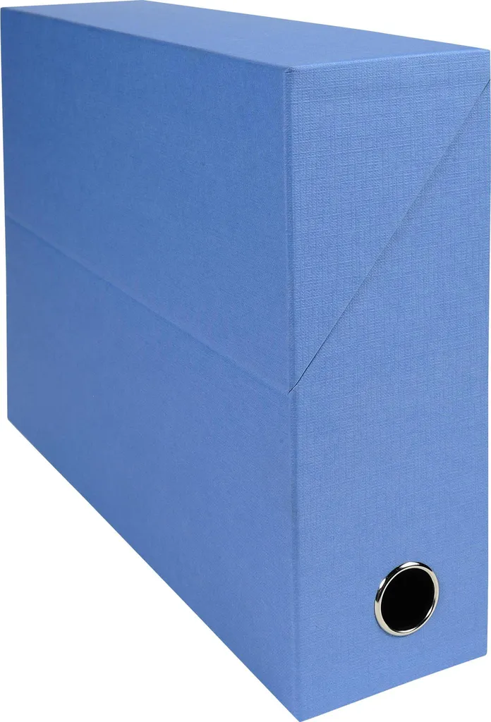 Exacompta Boîte de transfert Dos 90 mm haute résistance Bleu clair toilé